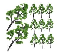 HAPINARY 30 Piezas Mini Árbol Modelo Pequeño Artesanía Pinos Mini Árbol De Plástico Falso Modelo Casa De Muñecas Simulación Rama