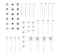 HAPINARY 30 Piezas Pinzas Pelo en Espiral para Bodas 20 Horquillas en Forma, Hechas de Aleación de Aluminio y Resina Diseño Seguro y Acabado Elegante para Novia