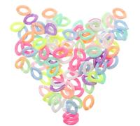 HAPINARY 300 Piezas de Cadenas Autoblocantes de Acrílico Mixto para Manualidades, Accesorios Autoabrochables Coloridos para Pulseras y Collares Diy, Decoraciones de Joyería Color Aleatorio