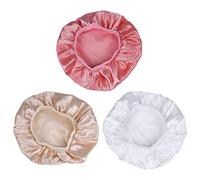 HAPINARY 3Pcs Capas De Color Sólido Bonnets Bonnets Silk Hair Wrap Para Pellets Para Dormir Cabellón De Dormir Capazón De Sueño De Seda Para Sombreros Para El Cabello Rizado Bonnón De