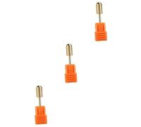 HAPINARY 3piezas Broca De Carburo De Tungsteno Dorada Para Taladro De Uñas Accesorio De Manicura Profesional Fino Compatible Máquinas De Uñas