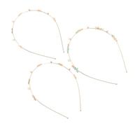 HAPINARY 3piezas Diademas de Perlas para Novia y Boda Accesorios de Sirena Temática de Playa Tocados de Perlas para Mujer para Bodas la Playa