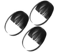 HAPINARY 3piezas Extensiones De Pelo Clip Flequillo Postizo Para Mujer y Niña Fácil De Usar
