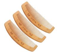 HAPINARY 3piezas Peine De Madera Exquisito Alisador De Cabello Peine De Peluquería Resistente Para Cabello Seco o Húmedo