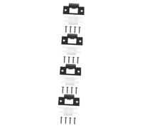 HAPINARY 4 Juegos De Cerraduras, Lengüetas, Hebillas, Cerrojos, Placas Protectoras, Placas De Cierre, Placas De Cierre De Metal, Placas De Cierre De Puerta De Refuerzo, Placas De Bloqueo,