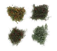 HAPINARY 4 mechones de césped estático con Flores, mechones de césped Artificial para modelismo ferroviario, Arena, diseño Militar, Materiales de modelismo.