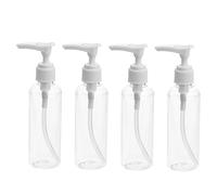 HAPINARY 4 Piezas Botellas con Bomba Unidades Dispensadores Portátiles para Loción Champú y Líquidos Envases Reutilizables para Viaje Camping y Doméstico Plástico Duradero