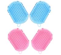 HAPINARY 4 Piezas Cepillo Doble Cara de Masaje Meridian Peine Portátil para Cabello y Cuerpo Cepillo de Mano para Limpieza y Presión para Viajes Hombre y Mujer