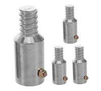 HAPINARY 4 piezas Conectores Roscados Americanos de Aleación de Aluminio para Reparación y Extensión de Mangos Uso Interior y Exterior Compatible con Barras de Madera y Metal