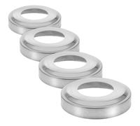 HAPINARY 4 Piezas de Cubierta Decorativa de Acero Inoxidable para Pasamanos de Escalera de Piscina Enterrada, Base Redonda de 1,9 Pulgadas para Barandilla y Valla Cuadrada