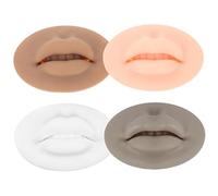 HAPINARY 4 Piezas Máscara De Módulo 3d Elástico Más Suave Tatuajes Labio Practicar Piel Para Tatuar Molde De Boca De Simulación Modelo De 3d Piel Falsa Gel De Sílice