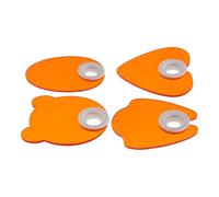 HAPINARY 4 Piezas Protector Ocular para Lámpara de Curado, Placa Acrílica Naranja Filtro de Luz Azul, Portátiles, Accesorio para Manicura en Casa y Salón