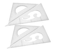 HAPINARY 4 Piezas Reglas Triangulares de Medición Transparentes Precisión Duradera Diseño Compacto para Dibujo Estudiantes y Profesionales Kit Dibujo Principiantes con Estuche Organizador