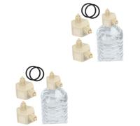 HAPINARY 4 Piezas Tapa De Botella De Co2 De Rápido Tapa del Acuario Pecera Tapas De Botella Tubería De Acuario Doble Conveniente Generador De Co2 De Co2 De Acuario Beige Abs