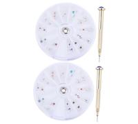 HAPINARY 48piezas Encantos Para Uñas Con Herramienta De Perforación Manual Para Decoración De Nail Art y Accesorios De Joyería