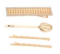 HAPINARY 4pcs Juego De Horquillas De Aleación Pinza Para El Cabello Diseño De Caracola