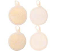 HAPINARY 4piezas Almohadillas Exfoliantes Para Rostro Lufa Natural Depurador Facial Suave Para Limpieza Profunda Cómodas y Prácticas Para Mujeres Uso Diario y Viaje