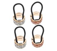 HAPINARY 4piezas Anillo Cabello De Caballo Hebilla Cabello Gemas De Imitación Soporte Para Caballo Resorte Para Tocados De Mujer