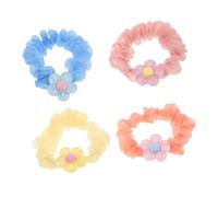 HAPINARY 4piezas Bandas Cabello De Niñas Pequeñas Gomas Elásticas Flores Accesorios Cabello De Bebés Cintas Elásticas