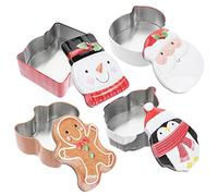 HAPINARY 4piezas Caja De Hierro Diseño Moderno Para Galletas Navideño Decoración Hogar