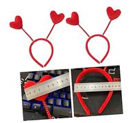 HAPINARY 4piezas Diadema de Corazón Aros Pelo Creativos Banda Pelo Tipo Resorte Recuerdos de Fiesta para Niñas Diadema Cabello de Moda