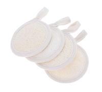 HAPINARY 4piezas Esponjas Exfoliantes de Lufa Natural Toallitas Limpiadoras para Baño y Ducha Discos de Lufa y Corporal Accesorios de Cuidado Piel para Viajes