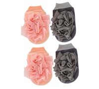 HAPINARY 4piezas Guantes Exfoliantes De Ducha y Toalla De Baño y Accesorios Para Baño Que Exfolian y Limpian La Piel Suaves y Efectivos Para Masaje Corporal y Circulación Sanguínea