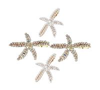 HAPINARY 4piezas Horquilla de Perla de Forma de Estrella Pasador Pelo Delicado Accesorios Pelo de Mujer para Horquillas de Boda y Velo Perla Pasadores Incluidos