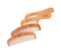 HAPINARY 4piezas Peines De Melocotón Peine De Madera Antiestático Para Cabello Mango Fino