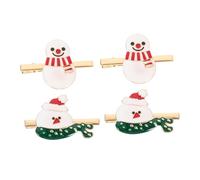 HAPINARY 4piezas Pinzas Pelo Navideñas De De Pato De Muñeco De Papá Noel Horquillas De De Pato Para Peinar El Cabello Fiestas De Navidad