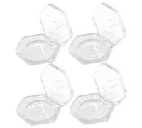 HAPINARY 4piezas Recipientes Vacíos Hexagonales para Paleta De Sombras De Ojos Estuche Transparente Rellenable para Maquillaje para Mujeres y Niñas