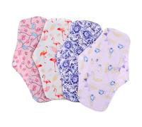 HAPINARY 4piezas Toalla Sanitaria De Bambú Lavable Compresas Femeninas Prácticas Reutilizables Fuerte Absorción