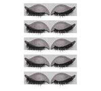 HAPINARY 5 Pares para pestañas herramienta fácil de maquillaje de ojos de pestañas de perezoso pegatina de maquillaje instantáneo perezosa PVC Grey