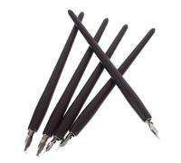 HAPINARY 5 Piezas de Madera con Plumilla para Caligrafía y Dibujo Mango Grueso Vintage Versátil para Arte y Escritura Fácil para Principiantes y