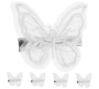 HAPINARY 5 piezas Horquillas para Mujer con Mariposas de Encaje Bordado Clips Elegantes para Cabello Accesorios Delicados y Femeninos para Peinados Diarios