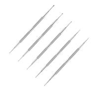 HAPINARY 5 Piezas Pinceles para Uñas Inoxidable Doble Punta para Dotting Embossing y Aplicación de Rhinestones Herramientas Precisas para Manicura DIY y Salón