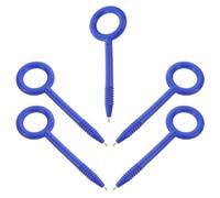 HAPINARY 5 Piezas Pluma Segura Retráctil para Prisión Material Tpe Azul, Diseñada para Evitar Ingestión y Autolesiones en Salas de Conversación Carcelaria