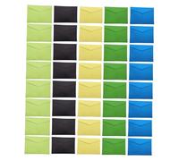 HAPINARY 50 piezas Sobres de Colores Autoadhesivos Estándar Paquete Negro Amarillo Verde y Azul para Cartas Invitaciones y Tarjetas Papel Resistente para Oficina y Uso Personal