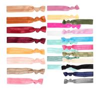 HAPINARY 50 Unidades Unidades Lazos Elásticos para Cabello Mujer y Niñas Bandas Elásticas Anudadas sin Daño Suaves y Resistentes para Cabello Fino y Grueso Colores Surtidos para Uso Diario