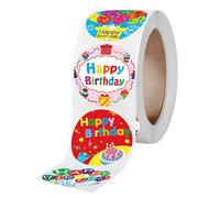 HAPINARY 500piezas Pegatinas De Cumpleaños Adhesivas Etiquetas Decorativas Para