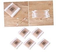 HAPINARY 500piezas Unidades Bastoncillos De Algodón Doble Punta Madera Para Limpieza De Oídos y Uso Facial Uno Material Seguro y Resistente