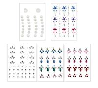 HAPINARY 5juegos Pegatinas De Gemas Para Rostro y Cejas De Decoración Facial Fácil