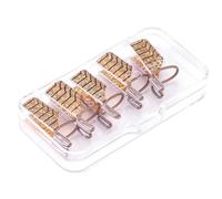 HAPINARY 5piezas Caja De Clips De Aluminio Para Extensiones De Uñas Herramientas Para Decoración Moldes Reutilizables Cubiertas Para Dedos Gel Manicura Casa