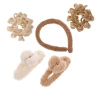 HAPINARY 5piezas Diademas De Felpa y Pinzas Para Pelo Coleteros Suaves Accesorios De Pelo Para Mujeres Para Fiesta Trabajo Compras Viaje Para Cumpleaños Navidad