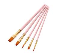 HAPINARY 5piezas Pinceles De Nailon Flexibles Adecuados para Acrílicos Acuarelas Gouaches y Óleos Artistas