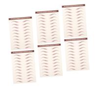 HAPINARY 6 Hojas Pegatinas de Cejas Impermeables Simulación Transferencia Fácil de Aplicar para Maquillaje Diario y Deportes