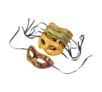 HAPINARY 6 Máscaras de Media Cara para Hombre de Mascarada en Tela Tejida y Plástico, Ligeras y Cómodas para Fiestas de Cosplay y Halloween Color Aleatorio