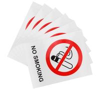 HAPINARY 6 Pegatinas Autoadhesivas de Pvc Señal de No Fumar Rectangular para Oficina y Negocio Recordatorio Versátil para Prohibir Fumar en Interiores y Exteriores