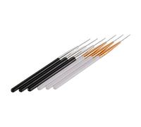 HAPINARY 6 Piezas Cepillos para Cejas y Pestañas Aplicadores Portátiles con Punta Fina y Espiral Flexible para Extensiones Laminación y Maquillaje Preciso Negro y