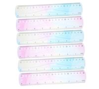 HAPINARY 6 Piezas Reglas Flexibles de PVC Suave y Resistente con Centímetros y Regla de Borde Recto Degradada y Flexible para Escuela Oficina y Diario